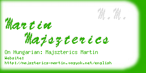 martin majszterics business card